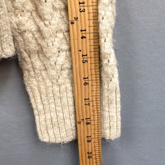 Old Navy Sweater L Turtleneck Knit Cozy Warm Soft Cream Neutral Capsule Preppy - Picture 14 of 14